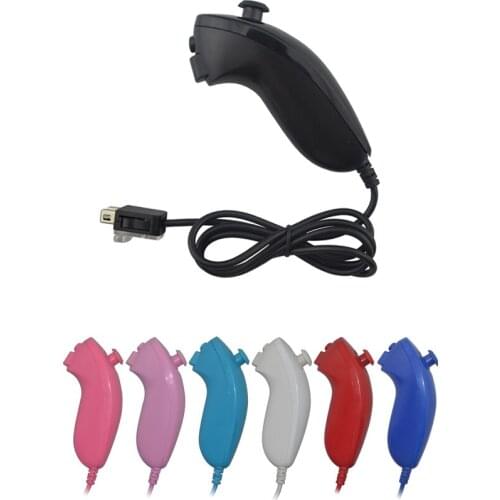 50 PCS a lot 7 Colors Nunchuck for Wii remote controller For W-i-i Gamepad compatible with Motion Plus