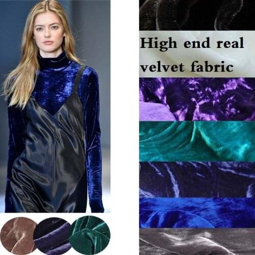 Free shipping 15color silk velour fabric silk velvet fabric for velvet dress silk fabric