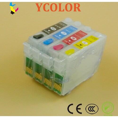 Free shipping !!! 4pcs/set refillable ink cartridge with ARC chip For Epson S22 SX125 SX420W SX425W SX235W SX130 SX435W printer