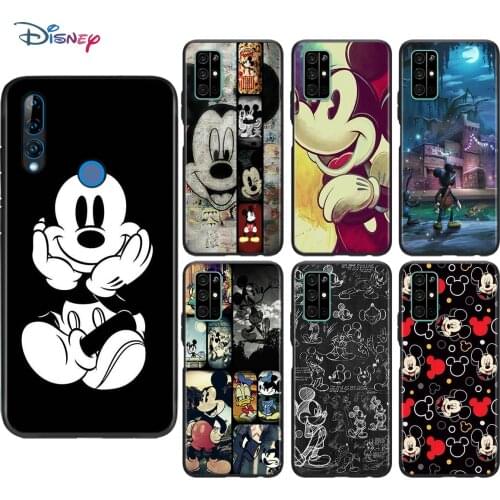 Mickey Mouse Soft Black TPU Cover For Honor 9 10 X10 9A 9C 9S 9N 10i 10X 9X Lite Pro 5G Phone Case Shell