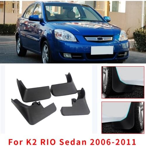 Car Mud Guards For Kia K2 RIO Sedan 2006 2007 2008 2009 2010 2011 Splash Guards Over Fender Kit Car Styling Fender Accessories