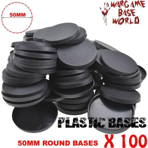 100 pcs 50mm Round Plastic bases for zhanchui miniatures
