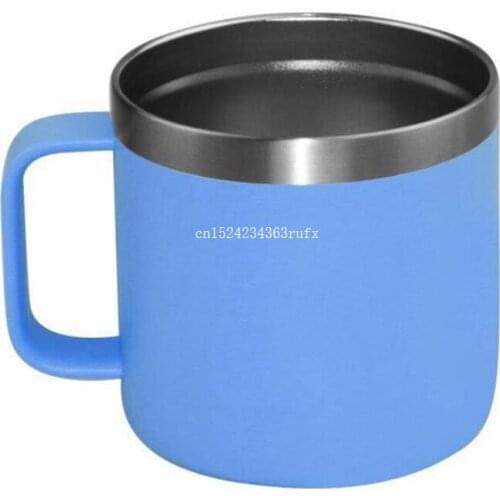 10pcs 14oz Coffee Mugs Kids Milk Cup Stainless Steel Double Wall Vacuum Insulated Mugs Wine Glass with lids & handles Wholesale