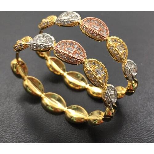 Lanyika Fashion Jewelry Luxury Stylish Olivary Shape Big Ear Loops Micro Plated Wedding Party Earrings Bridal Daily Best Gift