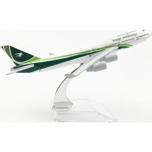 Iraqi Airlines Aeroplane model Boeing 747 airplane 16CM Metal alloy diecast 1:400 airplane model toy for children Free shipping