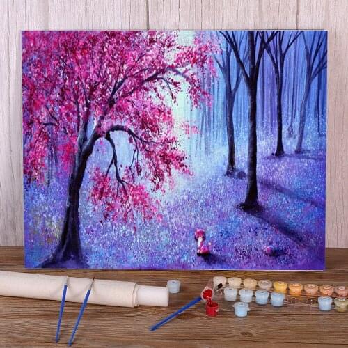 Natural Scenery Ever Autumn Diy Paint Package Acrylic Boards New Design Handicraft Painting Set Oil Wholesale