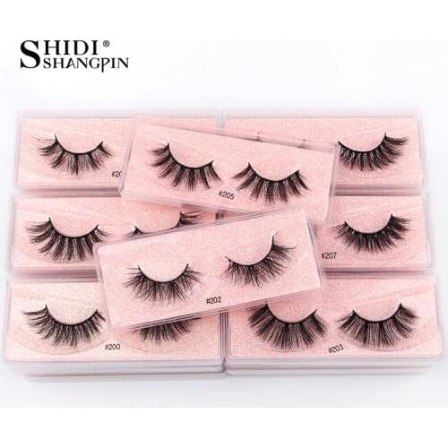Wholesale 3D Mink Lashes False Eyelashes Wispies Fluffies Drama Eyelashes Natural Long Soft Handmade Cruelty-free Makeup Tools