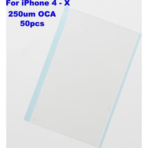 Xinidc 250um OCA Optical Clear Adhesive For iPhone 6 7 8 6S 6 Plus 6 X 5S 5C 4S 4 OCA Glue Touch Glass Lens Film Easy Tear Stick
