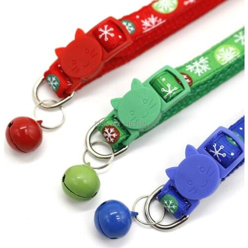 100 pcs/lot Wholesale Pet Small Cat Dog Collar Bell Adjustable Buckle Cat Collar Pet Supplies Cat Accessories Puppy Dog Supplies
