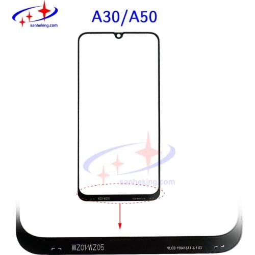 10PCS Front Glass Lens with OCA Glue For Samsung Galaxy A40 A50 A70 A10 A20 A30 A51 A71 A10s A30s Screen Touch panel Replacement