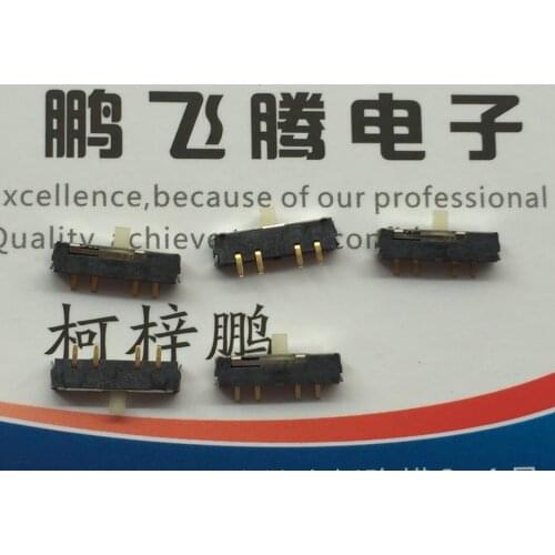 10PCS/lot SS4-CMSC-Q-T/R Taiwan Yuanda toggle switch 4 feet 3 gear patch small size can be selected from reset slide switch MSS4