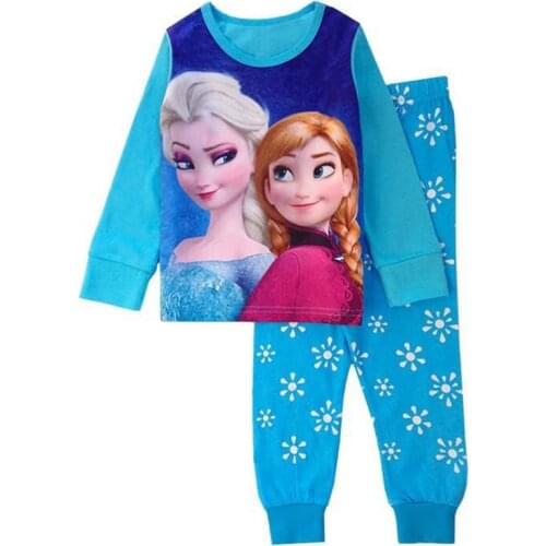 2020 New Baby Clothes Set Winter Cotton Newborn Baby Girls Clothes Homewear KIds Elsa Disney Baby pajamas Childrens pajama Set