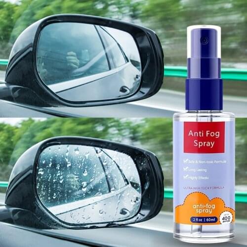 30ml/60ml Car Anti-Fog Agent Cleaner Glass Rearview Mirror Long-Lasting Defogger Spray Glass Window Cleaner Interior Accessories