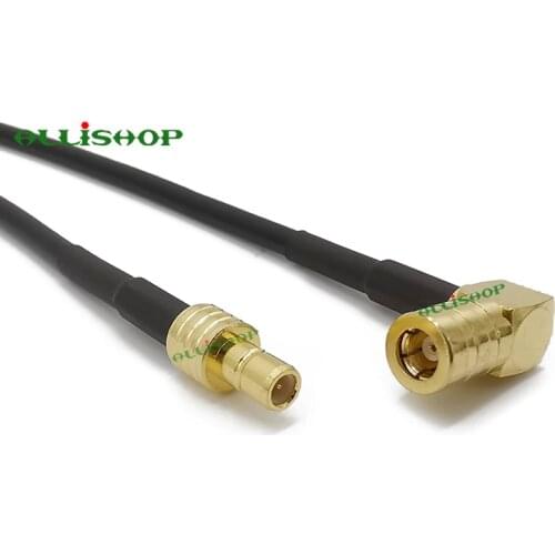 SMB Plug to SMB Jack RG174 Extension Cable SMB Female Right Angle to SMB Male pigtail for DAB Aerial Antenna