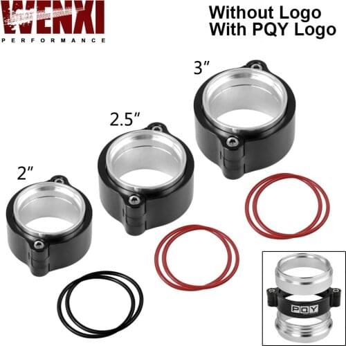Exhaust V-band Clamp w Flange System Assenbly Anodized Clamp For 2" 2.5" 3" OD Turbo Dump Pipe WX-VCE01/02/03