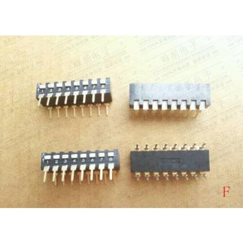 Japanese side dial switch 8-bit key type 2.54 foot pitch coded toggle 8P dial code switch