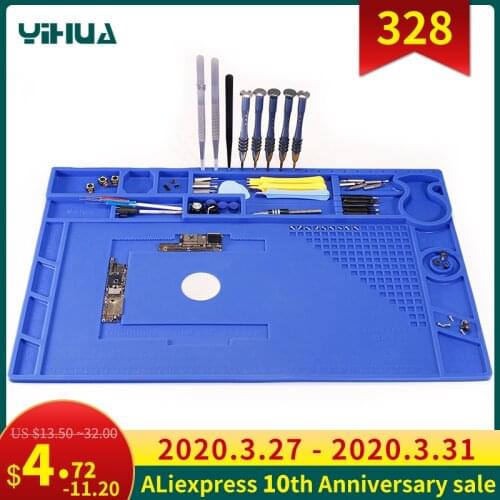 YIHUA Prevent Blister Protection Heat Insulation Soldering Mat Repair Soldering Silicone Mat Heat Resistant Maintenance Mat