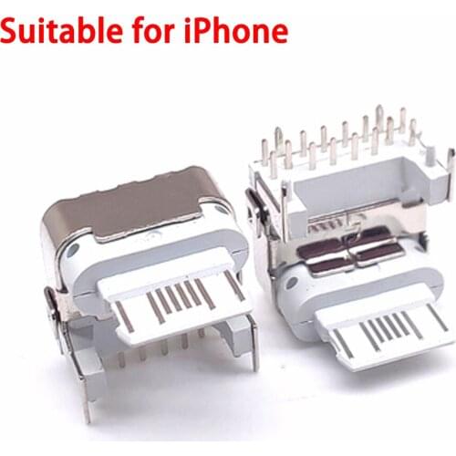 1-3pcs/lot Suitable for iPhone Phone Plug 16 Pin Micro USB female Connectors Jack Tail Plug Socket Electric Terminals charger