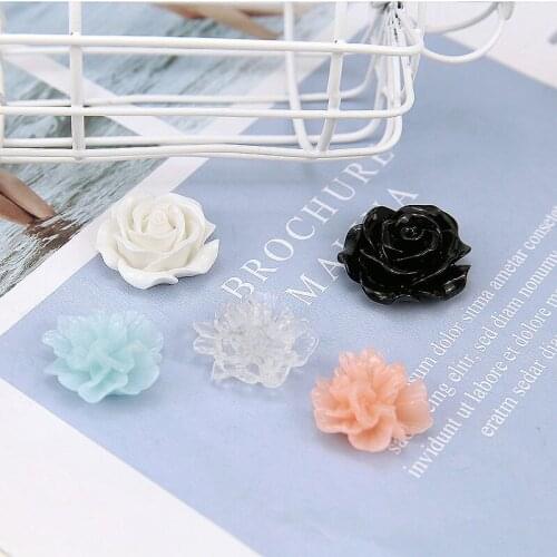 10pcs Korean Style Cute Flower Earrings For Women New Fashion Sweet Fresh Resin patch Earrings Hair Accessories Jewelry Making