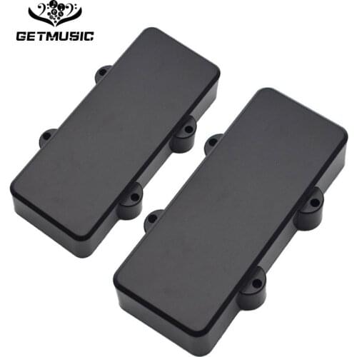 20PCS 4/5 String Sealed Electric Bass Pickup Cover Solid ABS Pickup Cover 96/113.9mm Black