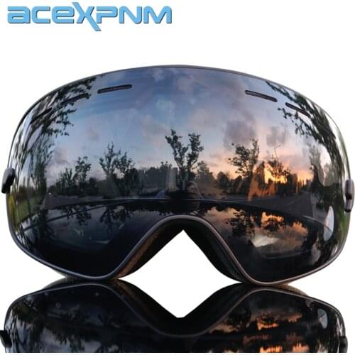 2019 Brand Ski Goggles Double Layered Lens UV400 Anti-fog Big Ski Mask Glasses Skiing Eyewear Men Women Snow Snowboard Goggles