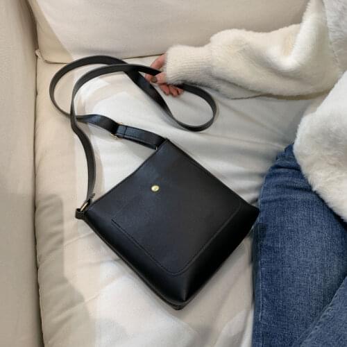 2021 New Simple Small Square Shoulder Bag Solid Color PU Leatehr Vintage Designer Handbags for Women Female Crossbody Bags New