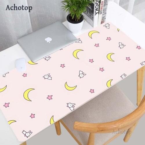 Large Anime Pink Mousepad Gamer Cute Kawaii XL Gaming Accessories Keyboard Mouse Pad Rubber Otaku Big Laptop Notebook Desk Mats
