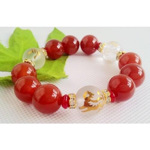 Liuhe longyi Goutu Obsidian Bracelet Onyx white crystal bracelet a variety of optional 3000509