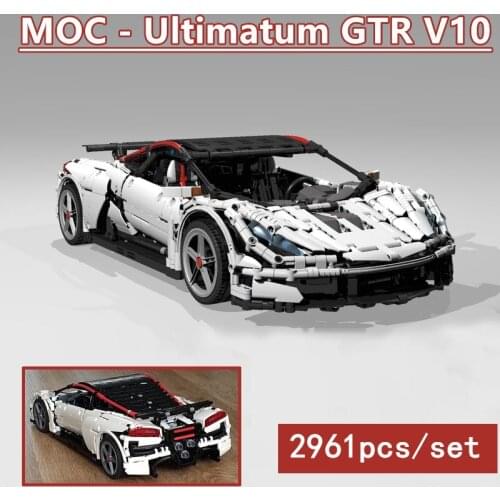 Technology Series MOC-14052 Ultimatum GTR V10 sports car Building Blocks Bricks diy toy birthday christmas Gift