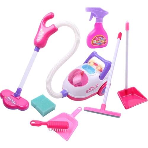 Kids Cleaning Vacuum Set Little Pretend Children Cleaning Play Set with Broom