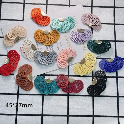 DIY jewelry accessories temperament fabric fan-shaped earrings accessories materials