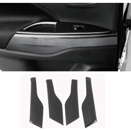 For Mitsubishi Outlander 2020 2016-2019 Black Carbon Auto Interior Door Armrest Handle Frame Panel Cover Trims Car-Styling