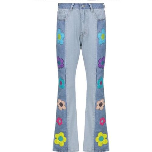IEGXFASHION Women's Jeans With Embroidery