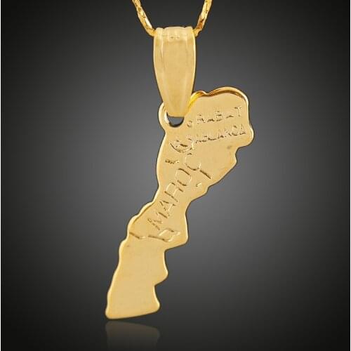 Classic Copper Titanium Alloy Moroccan Map Pendent Necklace Morocco Maps Necklace for Women Men Girls Collar Jewelry Gift Trend