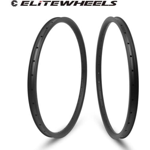 ELITEWHEELS 27.5er MTB Rim Hookless Asymmetric 24/27/35/40mm Width Tubeless Carbon Rims For DH AM XC Enduro Mountain Wheels