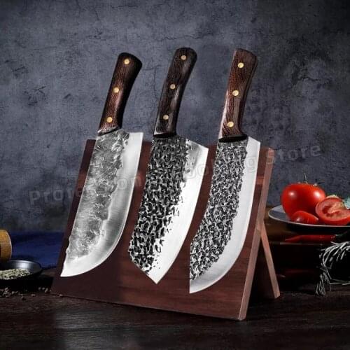 Forged Stainless Steel Butchers Knife Chopping Cutter Hammer Knife Outdoor Cooking Knife Meat Cleaver