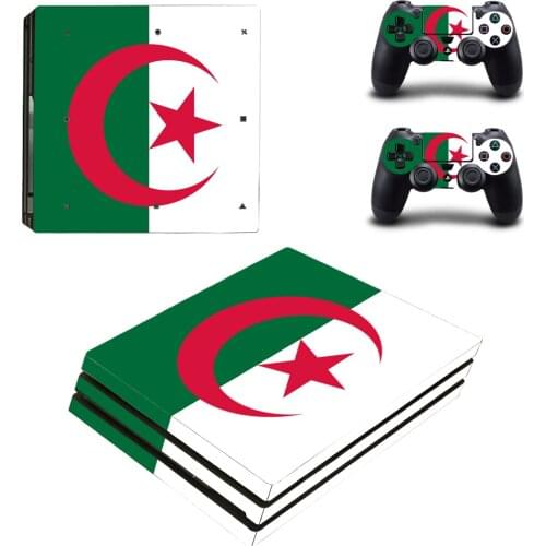 National Flag Of Republic of Algeria Style Skin Sticker for PS4 Pro Console And Controllers Decal Vinyl Skins Cover Style 0818