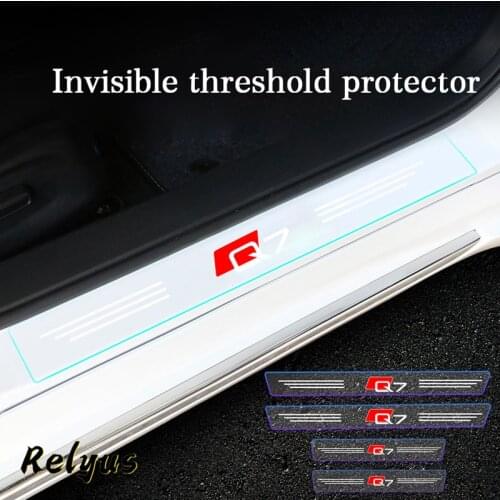 Car Door Sill Stickers Edge Protector Anti Scratch Transparent Film Protection For Audi Q7 4MB SUV Quattro Car Accessories