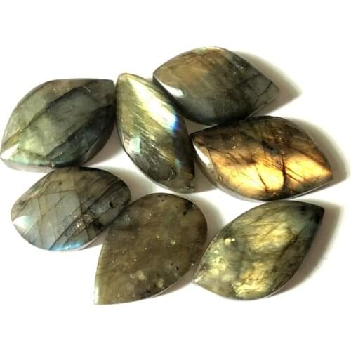 Wholesale mixed 5pcs/lot Natural Labradorite Bead Pendant Cabochon,Healing Gem Stone,Size 30mm
