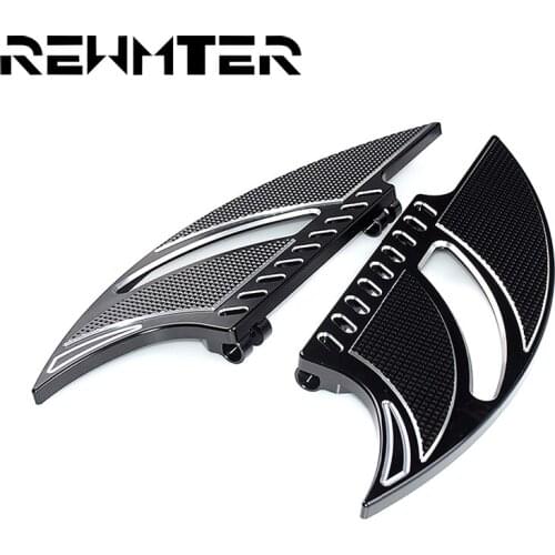 Motorcycle Blade Racer Front Floorboards Pedals Foot Pegs Driver Stretched Footrests Fit For Harley Touring Dyna Softail FLH FLD