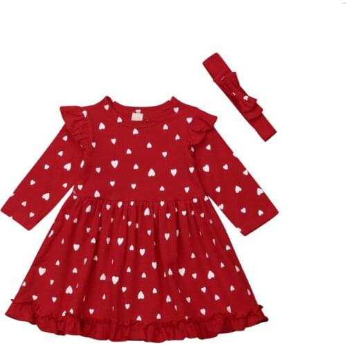 Pudcoco Girl Dress 6M-3Y UK Seller Baby Girl Princess Dress Kids Love Heart Tutu Party Wedding Dress