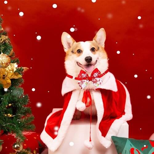 Christmas Bow Pet Necktie Dog Bow Tie Adjustable Cat Neck Strape Grooming Decos Holiday Neckties Tie Supplies