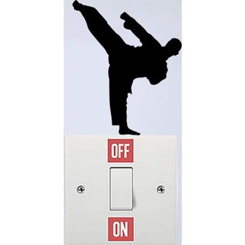 Karate Taekwondo Home Decor Accessories Switch Sticker Wall Decal Vinyl 6SS0125