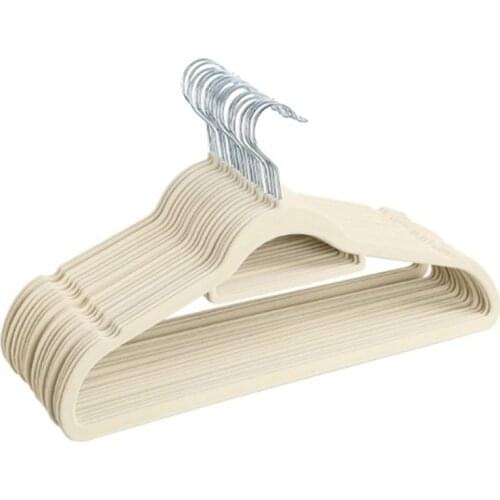 20 Pack Non-Slip Velvet Hangers,Flocking Hangers with Swivel Hook for Kids&Adults Jackets,Pants&Clothes,42CM
