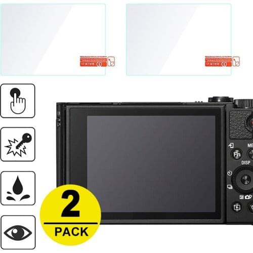 2x Tempered Glass Screen Protector for Sony RX100 II III IV V VA VI RX10 RX1 RX1R HX90V WX500 HX99 WX800 WX350 WX300 HX400 HX300