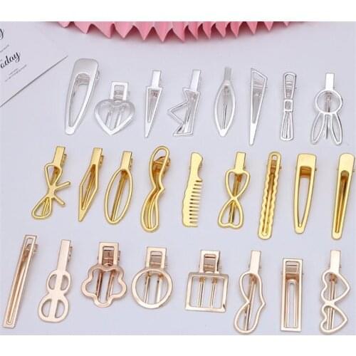 SIXTY TOWFISH 10 Pieces Jewelry Accessories Steel Hairpin Metal Hollow Duckbill Clip Bangs Clip Side Clip