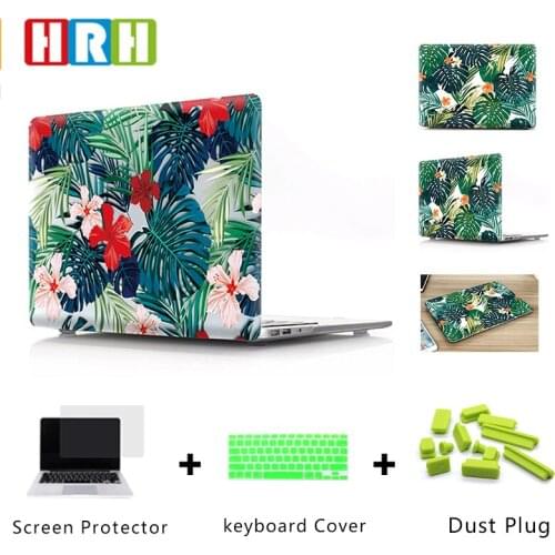 HRH Palm Leaves Coated PC Hard Protective Plastic Case for MacBook Pro Air Retina 11 12 13 15 Touch Bar A2159 A2141 A2289 A2251