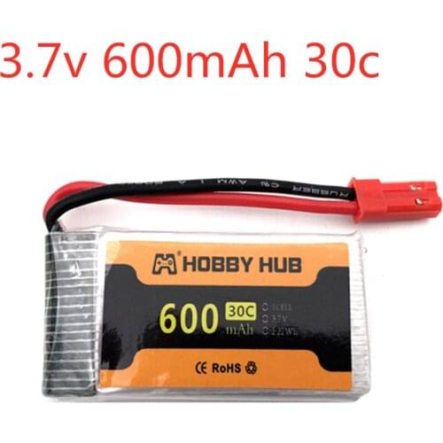 3.7V 600mAh 30c Lipo Battery jst plug 802540 For 509W DFDF161 X400 X500 X300C X800 HJ818 HJ819 1315S Remote Control Helicopter