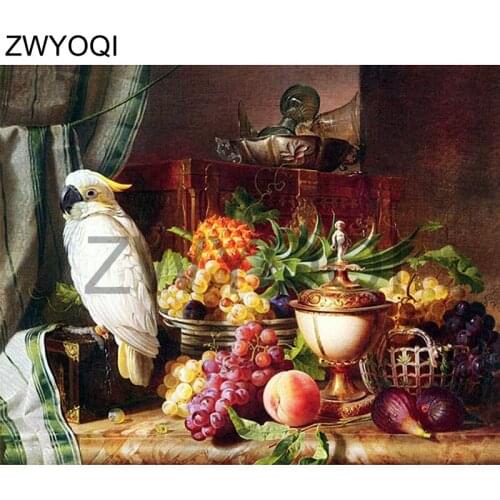 3D Diamond painting Cross stitch Full Round Diamond mosaic pigeon Grape Full Square Diamond embroidery Grape pineapple pigeon