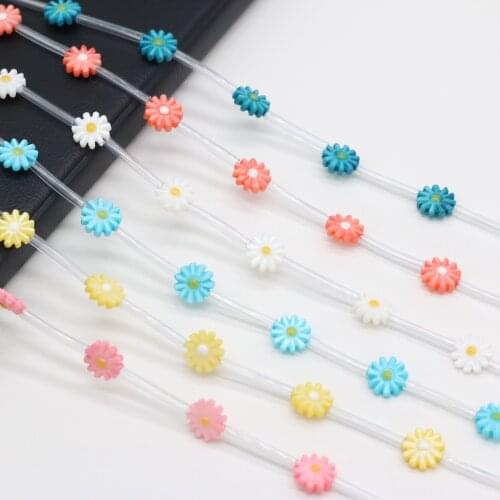 5pcs Natural Mixed Colors Freshwater Sunflower Spacer Beads for Jewelry Making Bracelet Necklace For Women Gifts Size 10mm 12mm